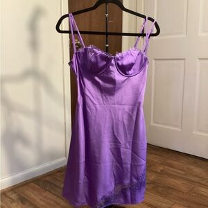 Elegant Purple Women's Slip Dress